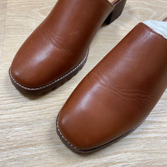 Madewell The Mindy Lugsole Leather Mule Women's 8.5 Color Dried Maple - Picture 5 of 12